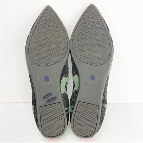 Rothy’s The Point Olive Camo Camouflage Flats Limited Edition Retired Size 8 - Picture 14 of 14